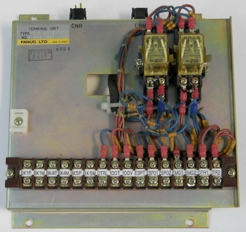 Fanuc Panel with Patch Strip and Relay A05B-2012-C200